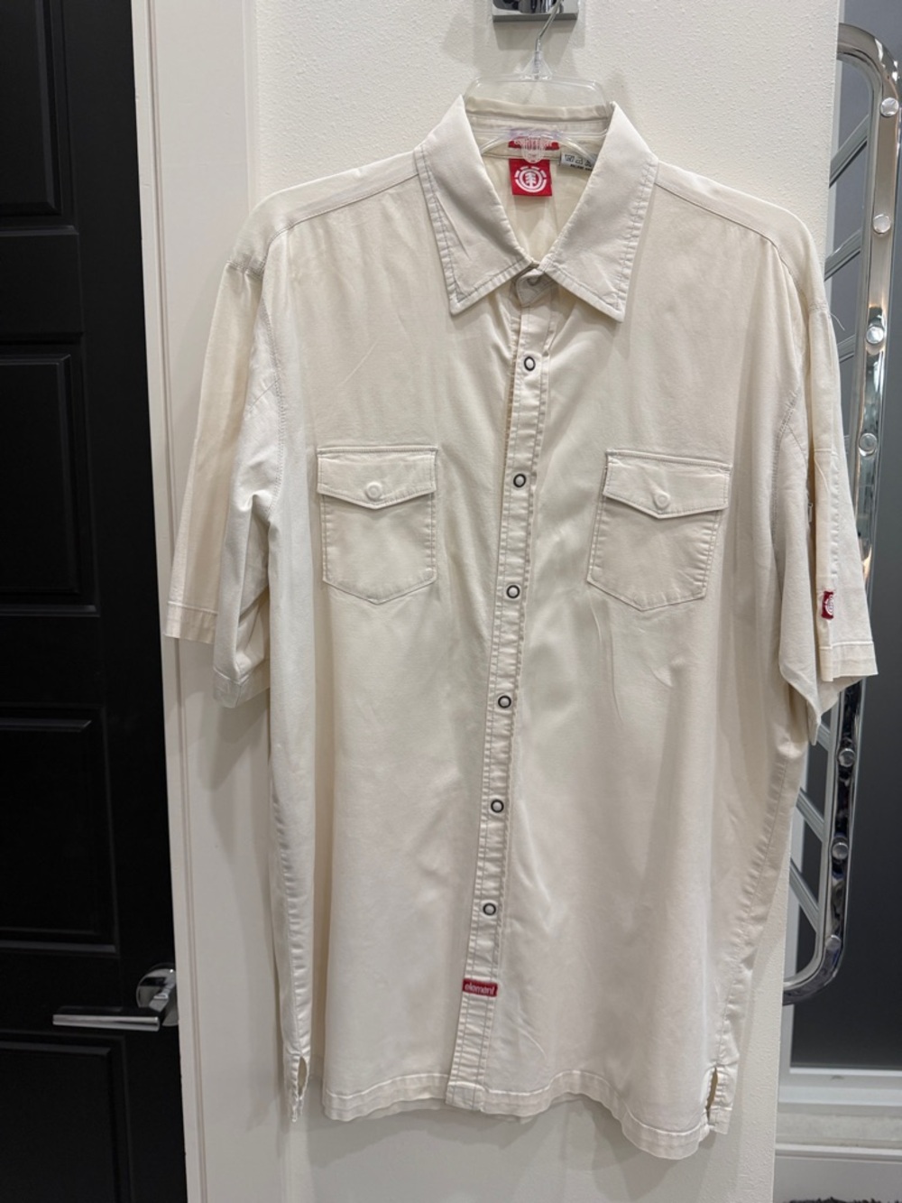 Element Cream Short-Sleeve Button-Down Shirt